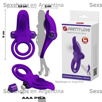 Anillo con estimulador de clitoris vibrador